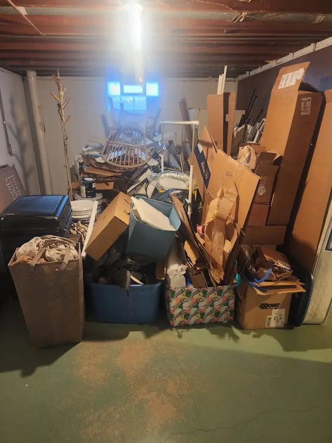 Roll-off dumpster container at job site for 6 Yard Dumpster Rental in Walnut Creek